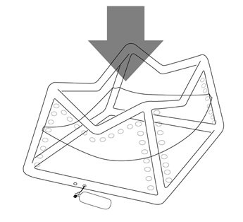 Technical line diagram of safety air cushion internal pneumatic structure